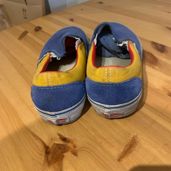 Vans slip-on blue yellow red size 9 - Picture 3 of 4